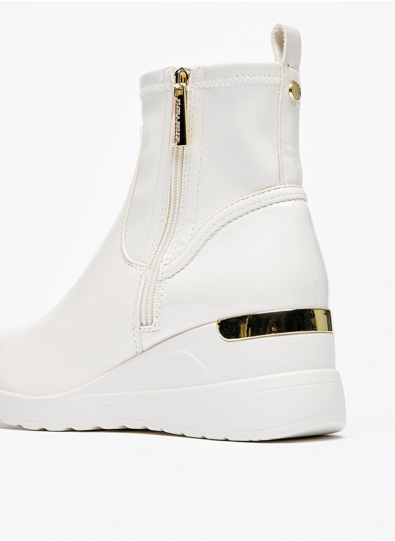 Flora Bella - Solid Boots With Zip Closure And Pull Tabs By Shoexpress - Image 1