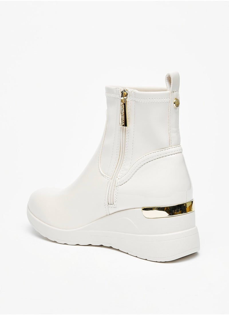 Flora Bella - Solid Boots With Zip Closure And Pull Tabs By Shoexpress - Image 1