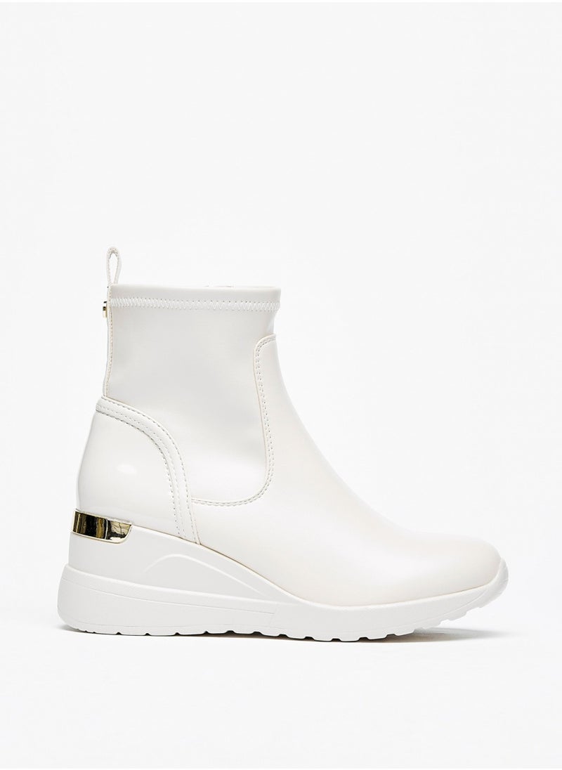 Flora Bella - Solid Boots With Zip Closure And Pull Tabs By Shoexpress - Image 1