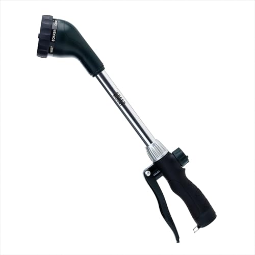 GREEN MOUNT Watering Wand 16-Inch, Heavy Duty Garden Wand with 8 Spray Patterns | Ergonomic & Lightweight for Easy Watering | Ideal for Hanging Baskets, Potted Plants, Window Boxes，Blackish Green - Image 1