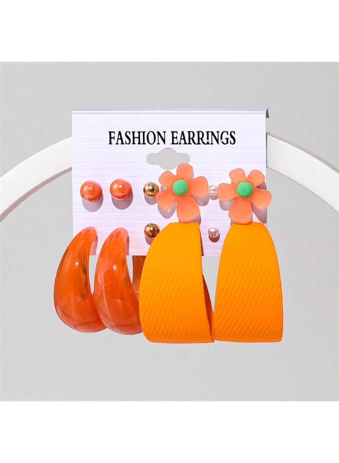 KUYING New Acrylic Dopamine Earring And Earring Set