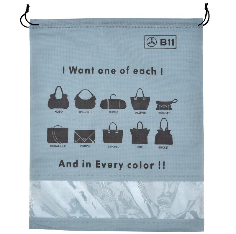 B11 Women Handbag Purse Dust Cover Bags (Pack of 10) TRavel Organizer Storage Bag for Girls - Image 2