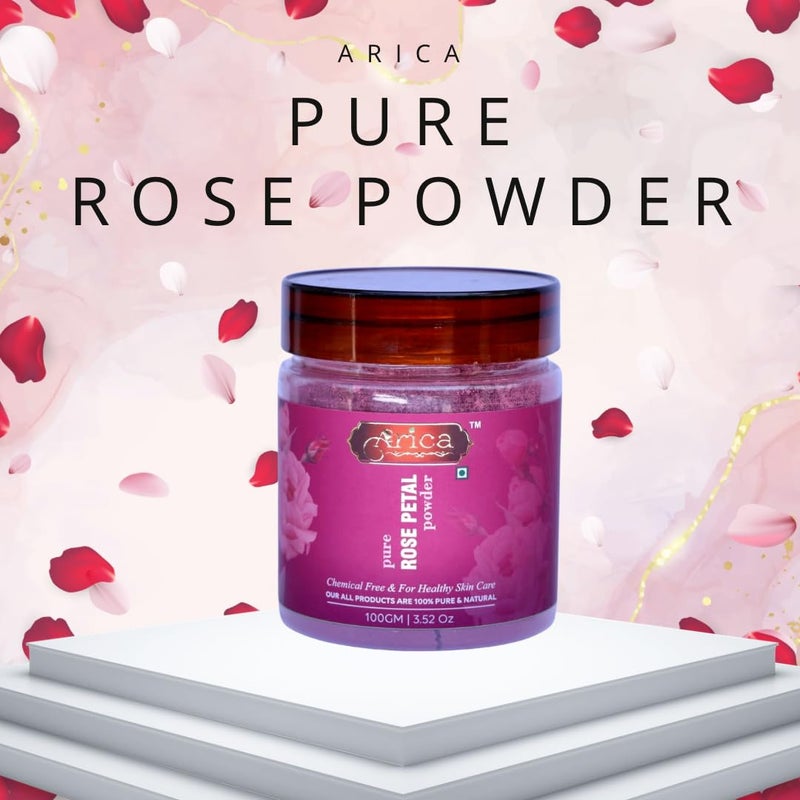 Pure Natural Double Filtered Rose Petal Powder For Skin Face Pack Mask for Fairness Tanning Glowing Skin 100gm - Image 2