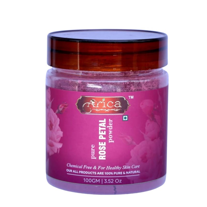 Pure Natural Double Filtered Rose Petal Powder For Skin Face Pack Mask for Fairness Tanning Glowing Skin 100gm - Image 1
