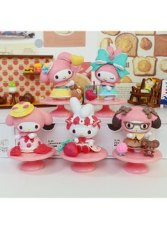 XiuWoo Kawaii Sanrio Figure My Melody kuromi Figure Birthday Party Supplies, Cinnamon Cupcake Toppers, Cute Mini Figure Toys Birthday Party Favor For Kids Fans Collection Bouquet Desk Decor  - Image 2