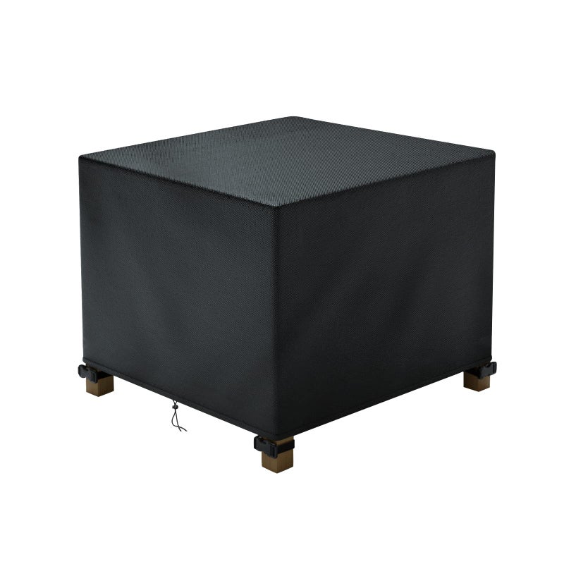DUDSOEHO Patio Ottoman Cover Waterproof 283 x 283 x 169 inch Rectangular Outdoor Side Table Cover Durable Outdoor Furniture Cover Black