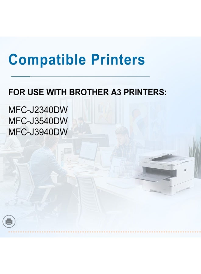PRITMORE LC472 Ink Cartridges 4-Color Compatible for Brother LC472XL LC472 Work with Brother MFC-J3940DW MFC-J5340DW MFC-J5740DW MFC-J6940DW Printer(Black, Cyan, Magenta, Yellow, 4 Pack) - Image 2