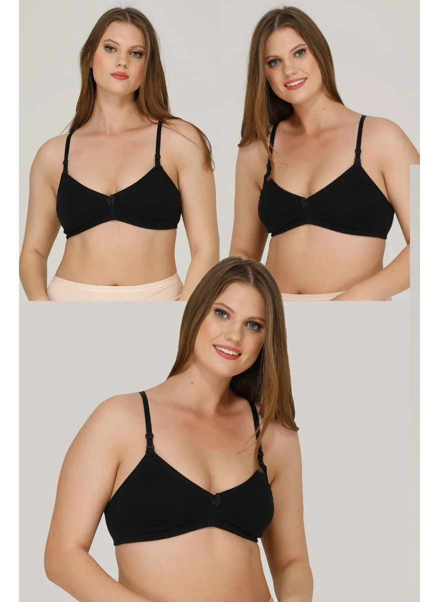 Par Lingerie 3-Piece Nursing Bra Black