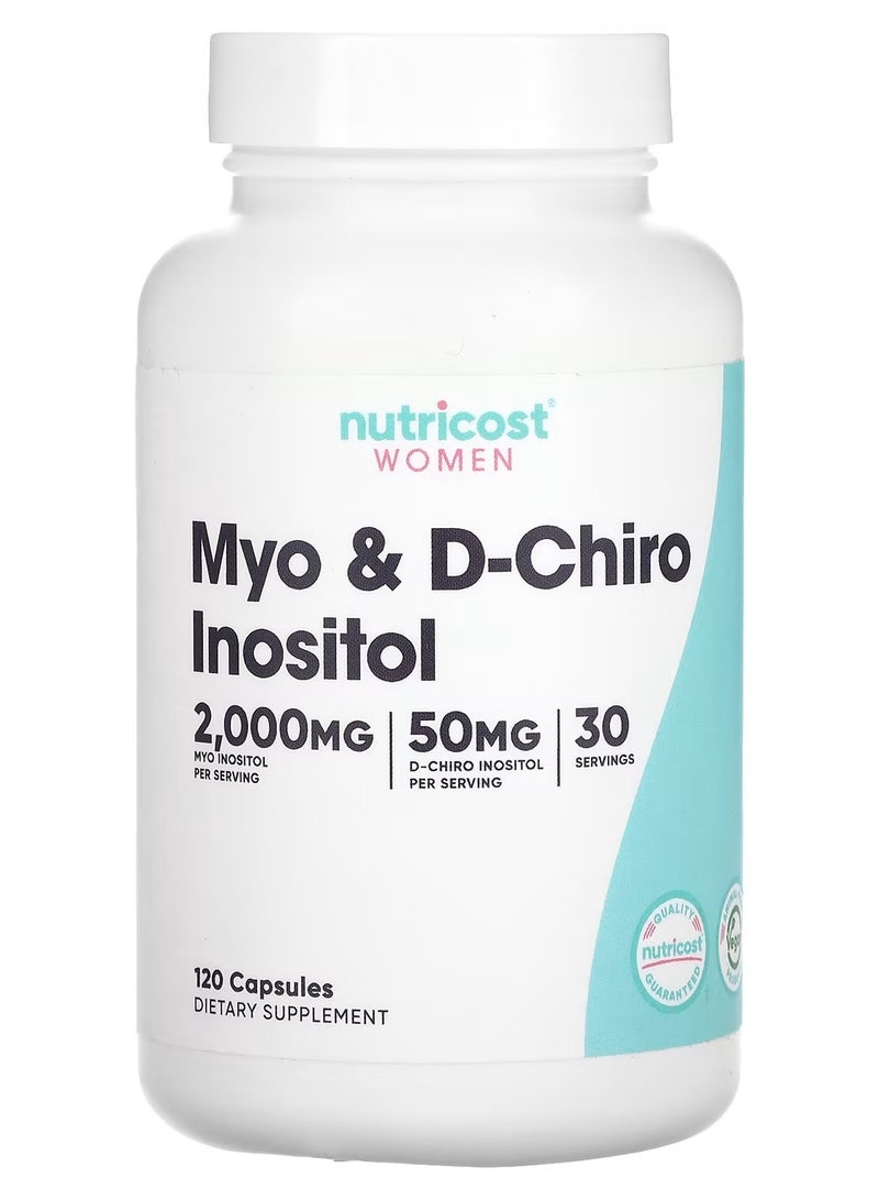 للنساء ، Myo & D-Chiro إينوزيتول ، 120 كبسولة - Image 1