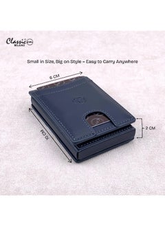 Classic Milano Classic Milano Credit Card Holder RFID Blocking Genuine Leather Pop Up Card Wallet for Men with ID Window, Card Slots and Magnetic Closure  - Image 5