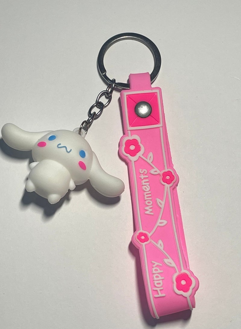 Generic Distinctive Cartoon Keychain Cute Accessory Disney Anime Kuromi Keychain With Ribbon Fits Car Keys Purse Bag Cute Creative Gift  - Image 1