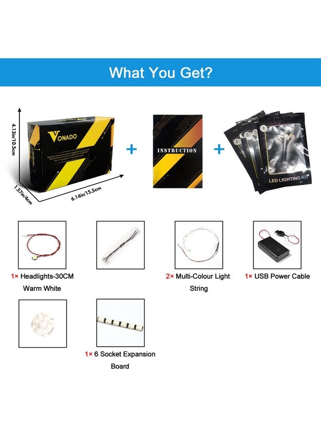 فونادو طقم إضاءة LED متوافق مع شجرة عيد الميلاد ليجو 40573 (بدون طراز)، طقم إضاءة ديكور متوافق مع شجرة عيد الميلاد ليجو 2022 كتلة بناء لعبة (الإصدار القياسي) - Image 2
