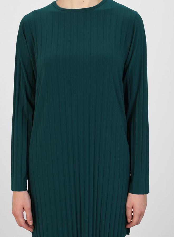 رفقة من مودانيسا طقم تونيك وبنطلون أخضر زمردي بياقة مستديرة من رفقة مودانيسا - Image 3