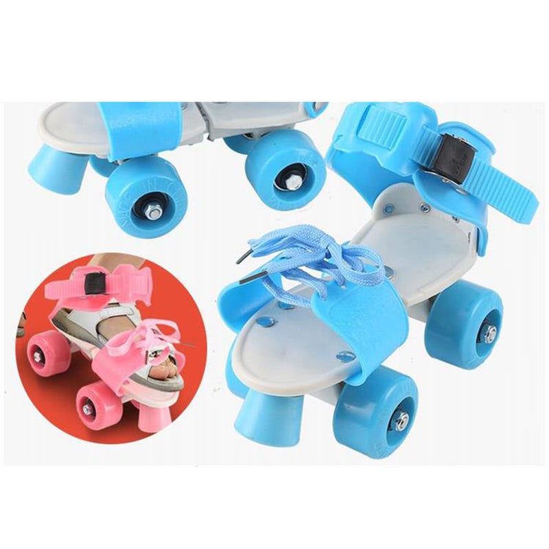 Children Adjustable Double Row Skating Patins Four Wheels Skates Shoes Children Size 25-32 ( ) - Image 5