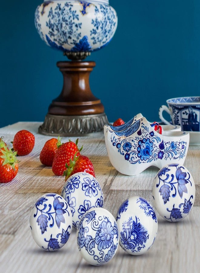 Vesici 6 Pieces Blue and White Porcelain Balls Decorative Chinoiserie Orbs for Centerpiece Bowls Tray Bowl Basket China Ceramic Balls Gifts for Vases Dining Table Wedding Party Decoration(Vintage) - Image 3