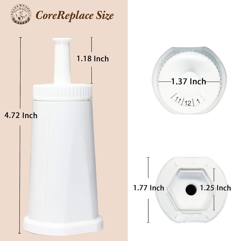 CoreReplace 4 Pack Replacement Water Filter for Breville Barista Touch Espresso Machine BES880, Barista Pro BES878, Oracle Touch BES990, Oracle BES980 & Dual Boiler BES920 Bambino ClaroSwiss，#BES008WHT0NUC1 - Image 2