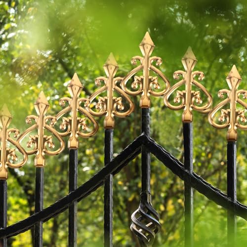 YARNOW Outdoor AntiClimbing Fence Finials 591X378 Inch Metal Fence Post Caps for Garden Lawn Decorations and Railing Protection 6Pack - Image 3