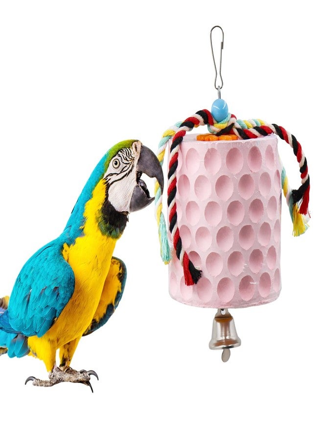 Oooct Extra Large Bird Chewing Toy, Parrot Beak Grinding Calcium Stone with Bells, Bird Cage Accessories, Cage Toys for Cockatiel Parakeet Parrot Budgies Rat Hamster Chinchilla Rabbit Bunny African Grey - Image 1