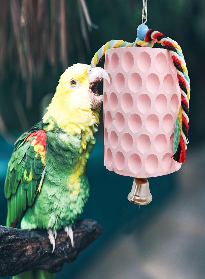 Oooct Extra Large Bird Chewing Toy, Parrot Beak Grinding Calcium Stone with Bells, Bird Cage Accessories, Cage Toys for Cockatiel Parakeet Parrot Budgies Rat Hamster Chinchilla Rabbit Bunny African Grey - Image 3