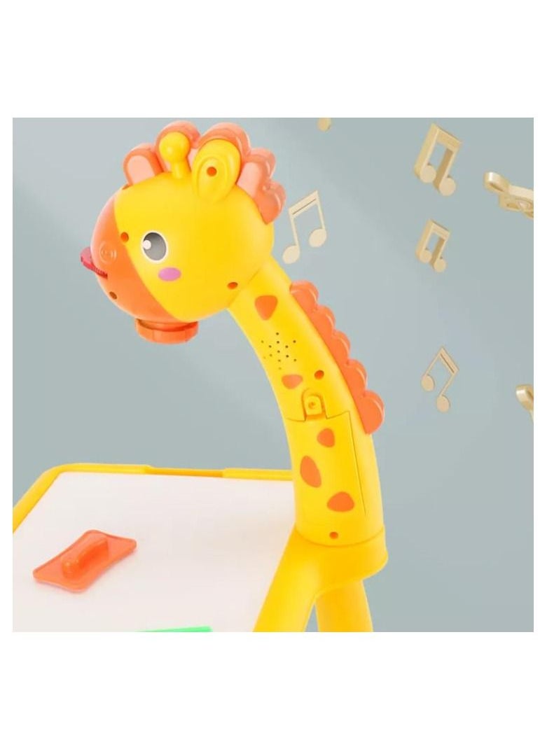 Generic - KIDS Projector PAINTING DESK Drawing Board Table With Projection Function Children Painting Table Educational Toys (yellow) - Image 1