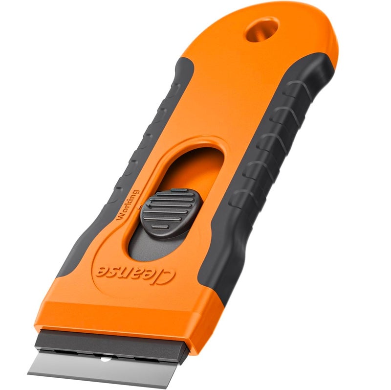 Cleanse Razor Blade Scraper with 15 Extra Blades: Multi-Surface Cleaning Tool for Glass, Ceramic Cooktops, Ovens, Glass Top Stoves and Foot - Removes Burned-On Food, Tough Stains, Dirt, Stickers, and Paint  - Image 1