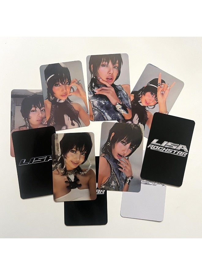 NIBEMINENT 6 قطع بطاقات ليمو لفرقة Kpop LISA ROCKSTAR إصدار محدود لهواة الجمع هدايا - Image 1