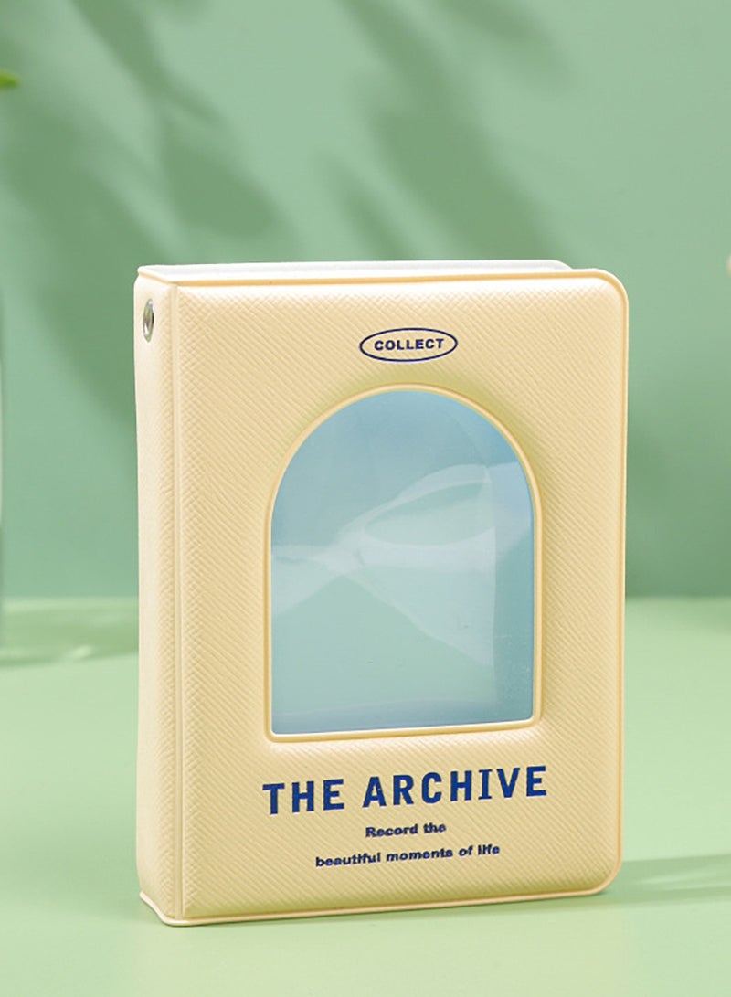 Generic 40-Pieces Storage Book Business Card Holder Photo Album 3 Inches Yellow  - Image 1