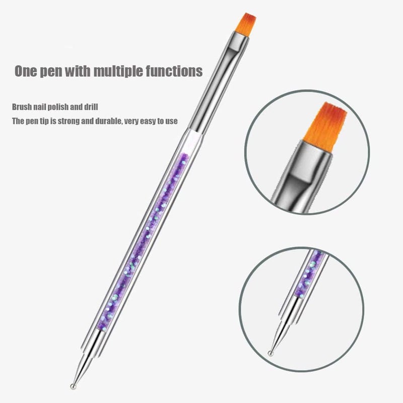 KASTWAVE Nail Art Brushes, 5Pcs Double Ended Brush & Dotting Tool Kit, Including Nail Liner Brush and Nail Dotting Pens for Nail Art Nail Salon - Image 4