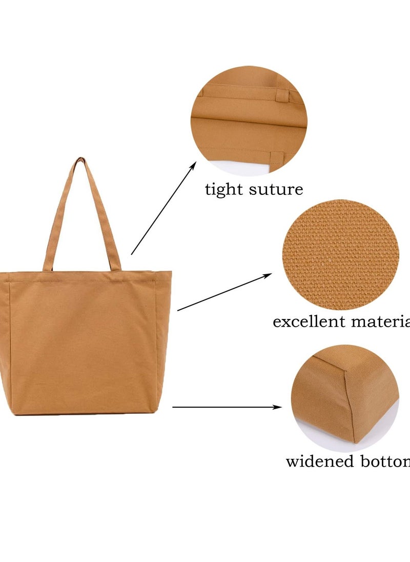 SYOSI - Women's Canvas Tote Bag For Crafts, DIYWomen's Canvas Tote Bag For Crafts, DIY Reusable Grocery Bag Shopping Bag Gift Bag (4 Pack) Reusable Grocery Bag Shopping Bag Gift Bag (4 Pack) - Image 1