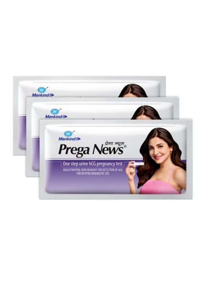 Mankind - Prega News One Step Urine HCG Pregnancy Test Kit Device 3Pack - Image 1