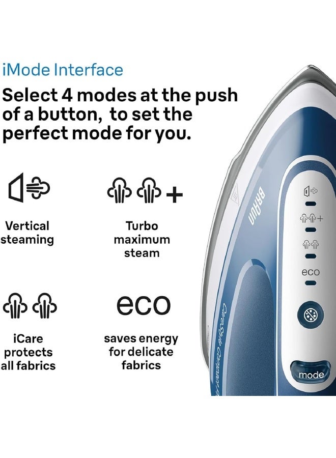 براون مولد بخار CareStyle Compact Pro، خزان سعة 1.5 لتر، Smart iCare، وضع Turbo، إيقاف تلقائي، ضغط مضخة بار 6.5 - Image 3