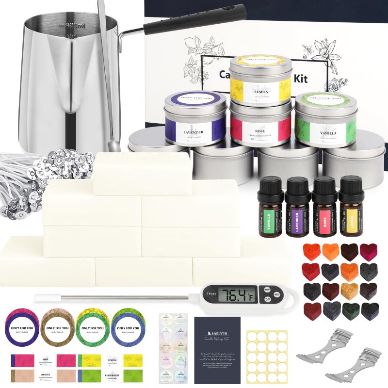 SAEUYVB Candle Making Kit, Complete Candle Making Kit for Adults, DIY Starter Soy Candle Making Supplies/Kit, DIY Arts & Crafts Kits Perfect as Home Decorations - Image 1