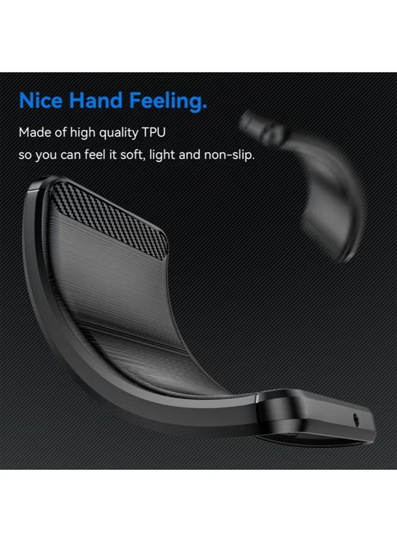 Case Cover For For Motorola Moto X30 Pro/Edge 30 Ultra Brushed Texture Carbon Fiber TPU Phone Case(Black) - Image 4