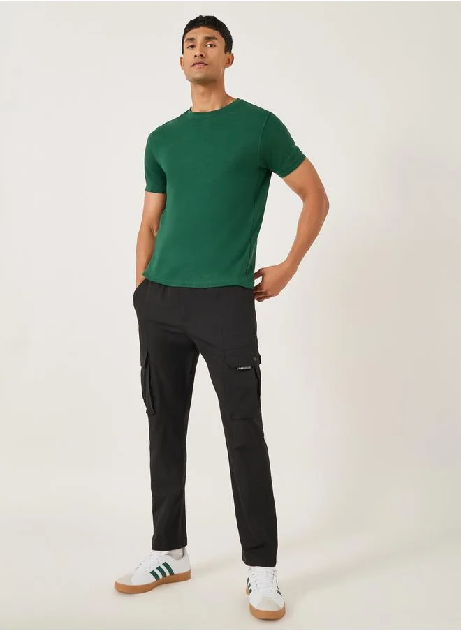 ستايلي Solid Interlock Cotton Regular Fit T-Shirt