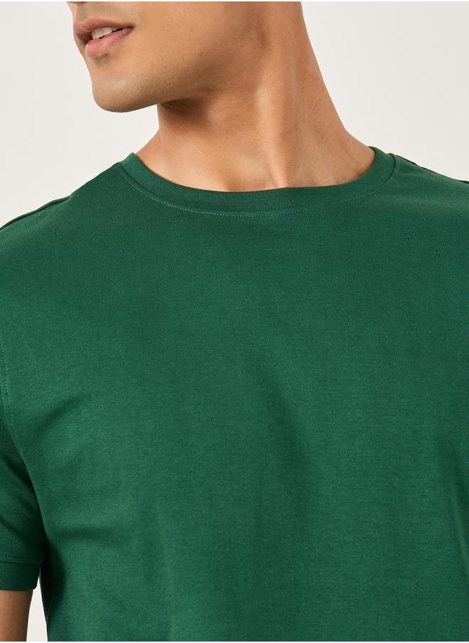 Styli - Solid Interlock Cotton Regular Fit T-Shirt - Image 1