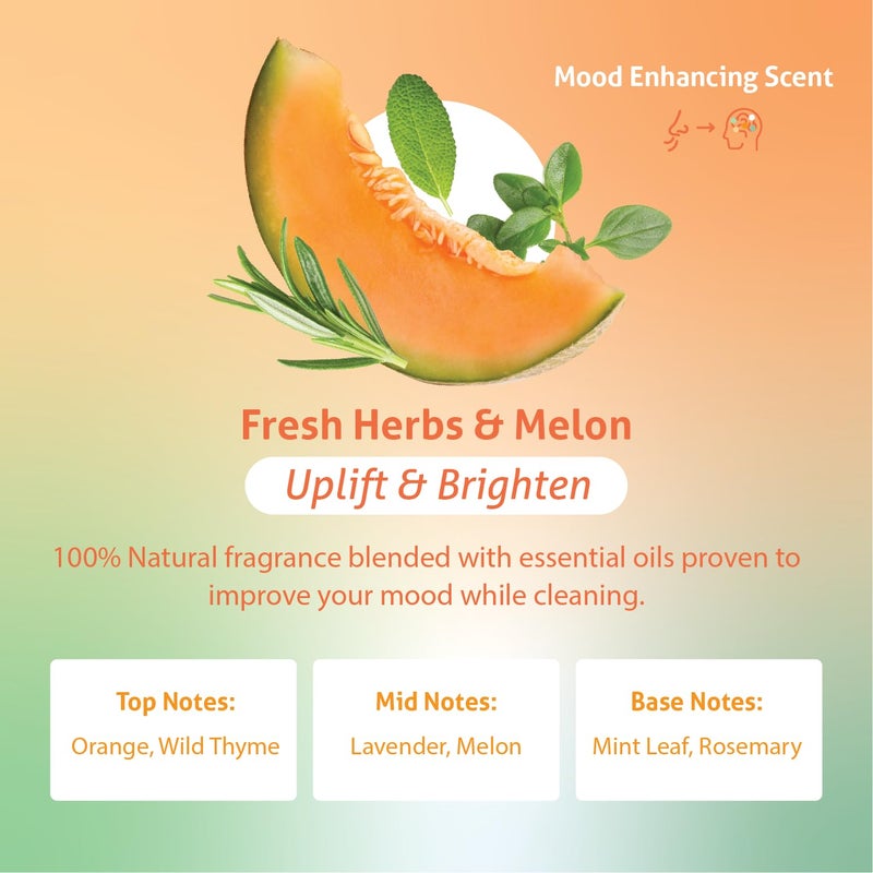 Therapy Clean All Purpose Cleaning Spray - Fresh Herbs & Melon 24 fl. oz - 100% Natural Scent, Kitchen Surface Counter, Surface Cleaner, Non Toxic All Purpose Cleaner Spray - Image 5