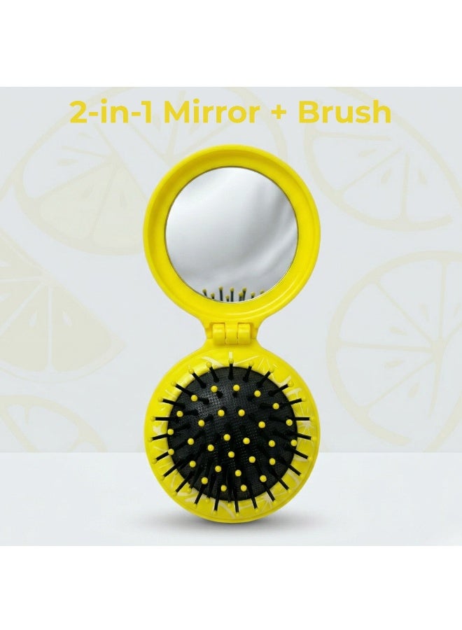Glitters Lemon Zest Detangler Hairbrush - Gentle Detangling with Anti-Static Scratch Finish - Image 2