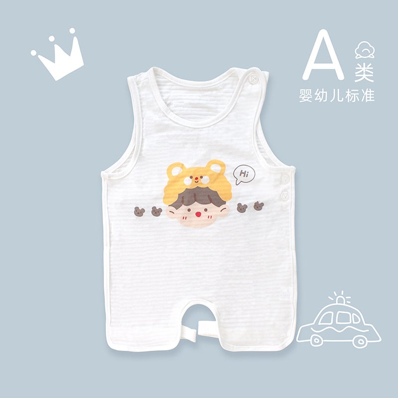 Cute Amoy Baby Stomach Summer Half Back Cotton Thin Baby'S Stomach Protector With Legs For Newborn Belly Protector - Image 1