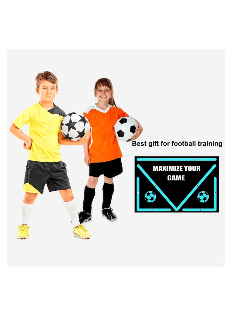 Excefore Soccer Training Mat, Football Footstep Training Mat, Soccer Trainer Dribble Silent Auxiliary Props, Portable Soccer Agility Training Equipment (60x90Cm) - Image 5