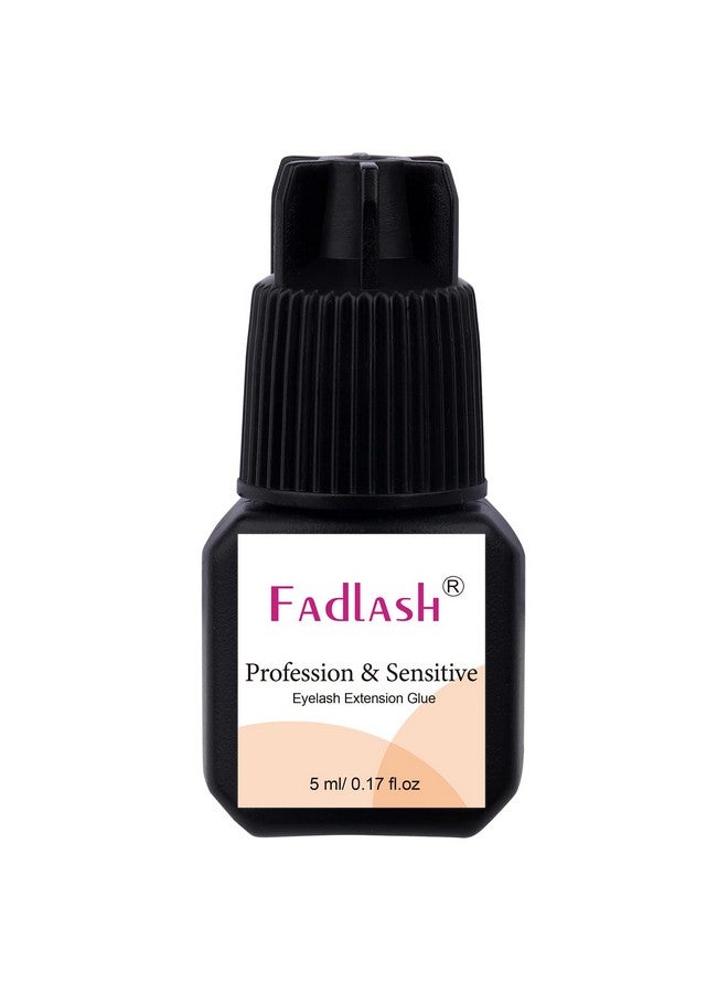 FADLASH Eyelash Extension Glue Extra Strong 23 Sec Drying Time Lash Extension Glue 8 Weeks Retention Lash Glue For Eyelash Extensions 5Ml Black Lash Adhesive Professional Use (Never For Diycluster Lashes) - Image 1