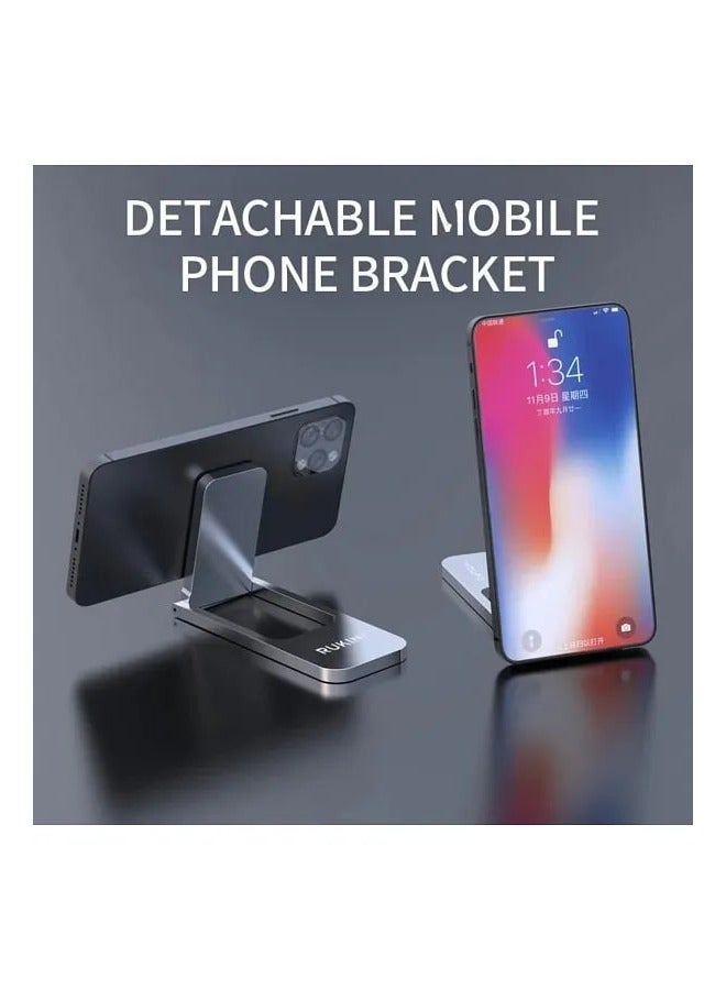 RUKINI RKLSDS Adjustable Laptop Mount Clip Magnetic Phone Holer - Grey  - Image 4