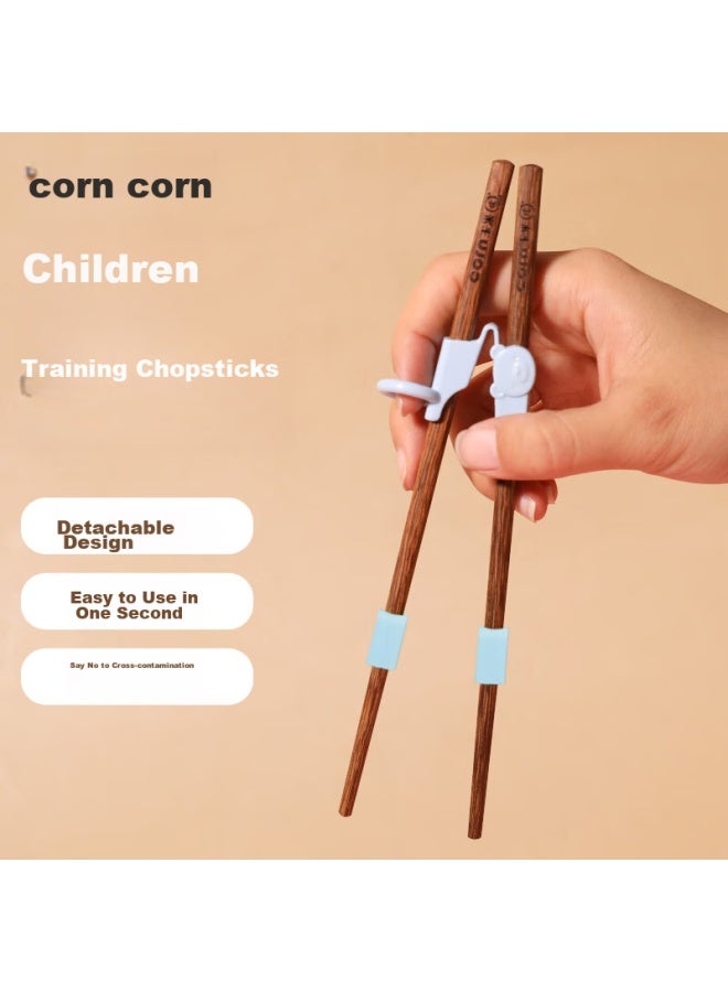 Corn Wooden Children's Training Chopsticks For Ages 2-5, Baby Feeding Aid, Wooden Household Auxiliary Tool - Image 1