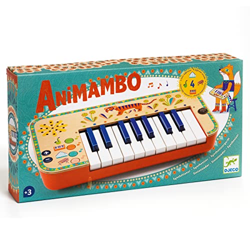 DJECO Animambo Synthesizer - Safe Music Instrument for Kids, Cute Educational Toddler Musical Toy for Motor Skills, Creativity, Imagination & Rythym - Toys for 3+ Years Girls & Boys - Image 4