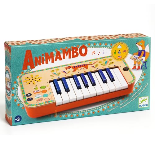 DJECO Animambo Synthesizer - Safe Music Instrument for Kids, Cute Educational Toddler Musical Toy for Motor Skills, Creativity, Imagination & Rythym - Toys for 3+ Years Girls & Boys - Image 3