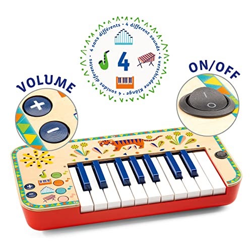 DJECO Animambo Synthesizer - Safe Music Instrument for Kids, Cute Educational Toddler Musical Toy for Motor Skills, Creativity, Imagination & Rythym - Toys for 3+ Years Girls & Boys - Image 2