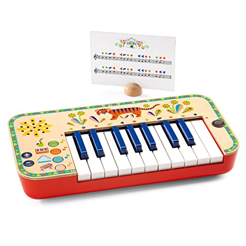 DJECO Animambo Synthesizer - Safe Music Instrument for Kids, Cute Educational Toddler Musical Toy for Motor Skills, Creativity, Imagination & Rythym - Toys for 3+ Years Girls & Boys - Image 1