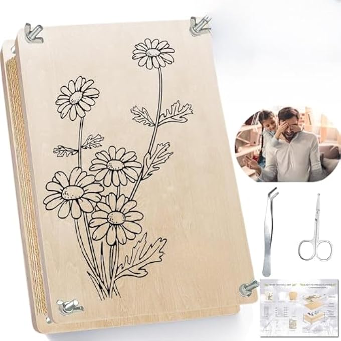 THE WHITE SHOP LARGE FLOWER PRESS KIT FOR ADULTS, 10 LAYERS 11.8 X 8.3 INCHES DIY WOOD FLOWER LEAF PLANT PRESS KIT FLOWER PRESSING KIT, GREAT GIFT FOR DIY ARTS AND CRAFTS LOVERS - Image 2