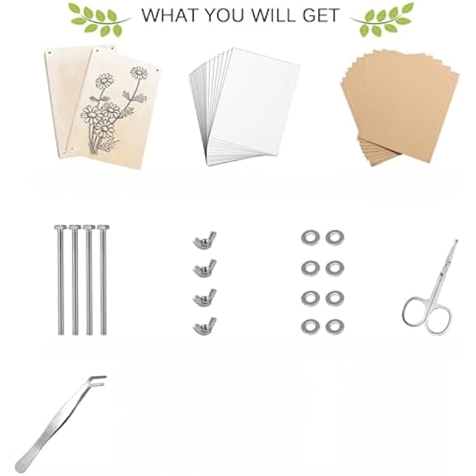THE WHITE SHOP LARGE FLOWER PRESS KIT FOR ADULTS, 10 LAYERS 11.8 X 8.3 INCHES DIY WOOD FLOWER LEAF PLANT PRESS KIT FLOWER PRESSING KIT, GREAT GIFT FOR DIY ARTS AND CRAFTS LOVERS - Image 4
