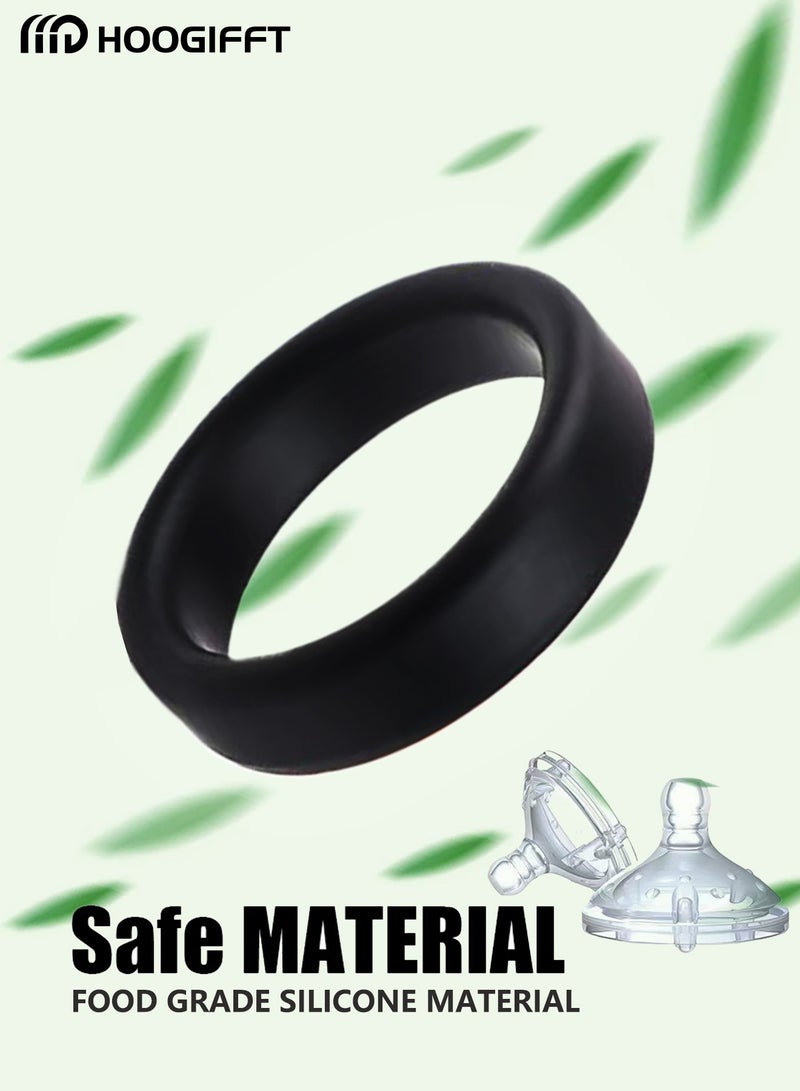 HOOGIFFT Men's Silicone Sports Ring 3 Piece Set Elastic Stretch Tear Resistant Waterproof Wear Resistant Soft Exercise Ring for Home and Outdoor Use - Image 3