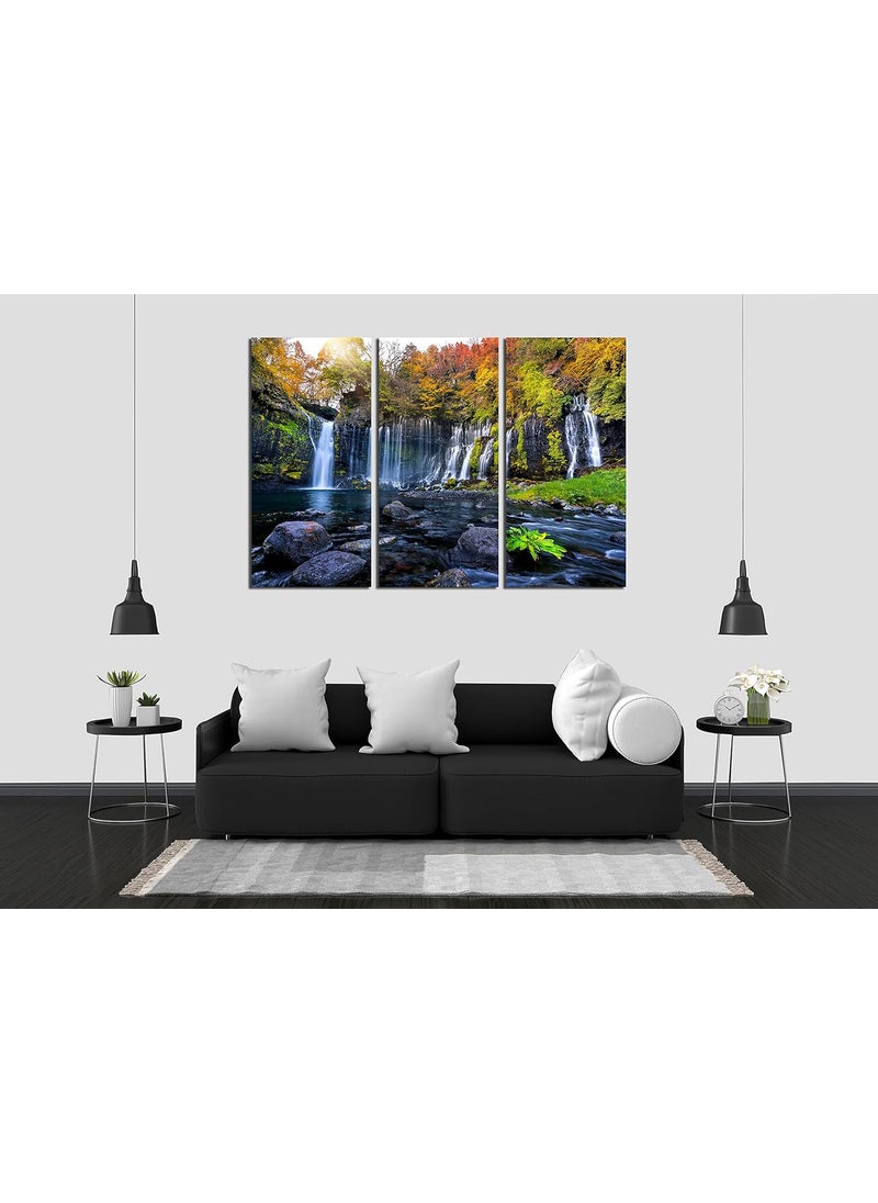 BP DESIGN SOLUTION BP Design Solution Waterfall Wall Sun Board Frame for Room Study Room Hall Office Bedroom Size 24x36 inch in Three Part Each Part 12x24  - Image 1